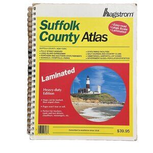 Hagstrom Suffolk County, New York Atlas, Laminated Heavy-Duty Edition, 1995